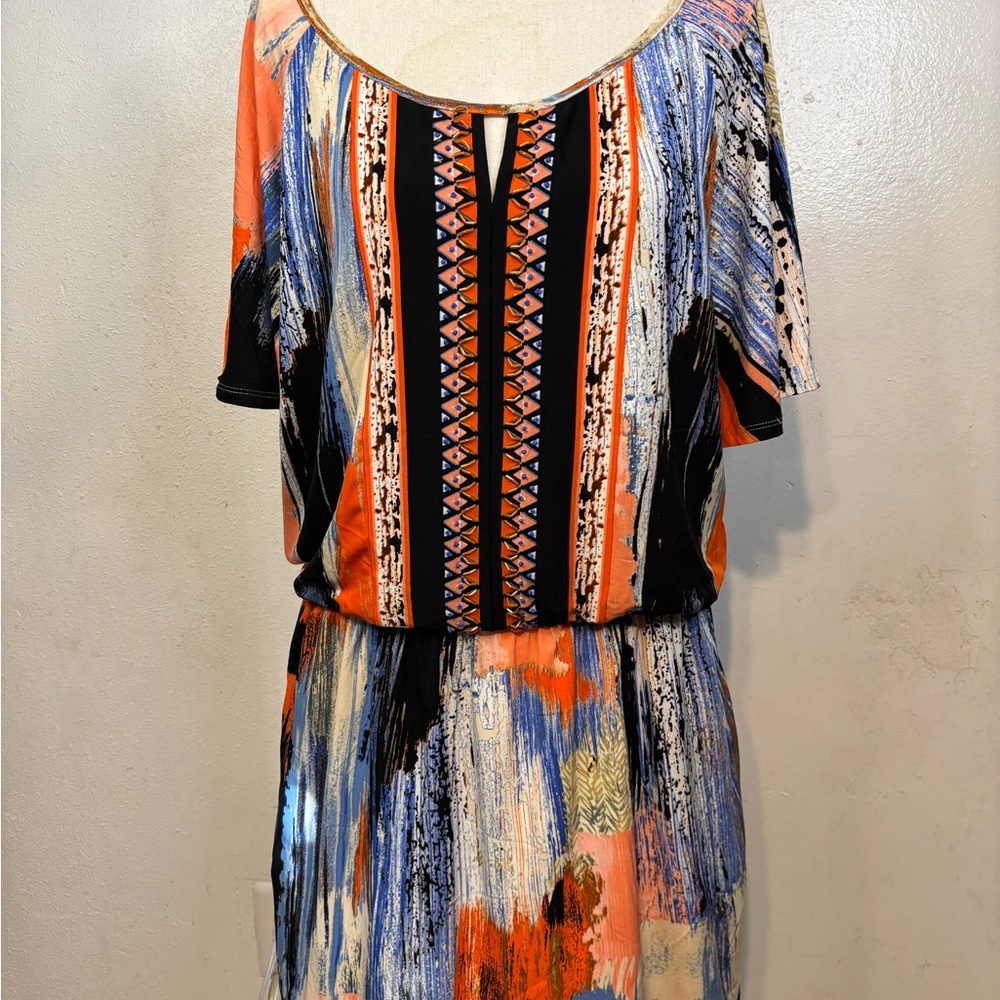 ECI Women's Multicolor Midi Dress